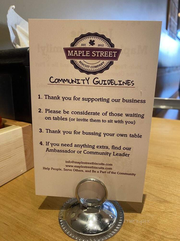 Maple Street Biscuit Company - Kennesaw, GA menu_pic
