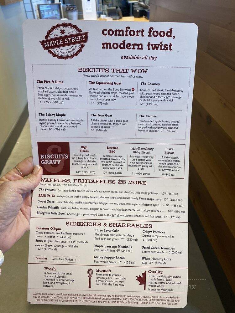 Maple Street Biscuit Company - Kennesaw, GA menu_pic