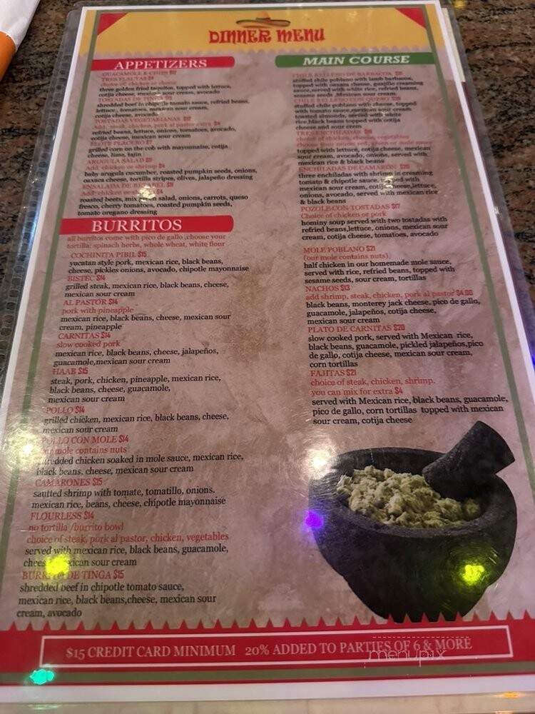 Mexico Authentico - Brooklyn, NY menu_pic