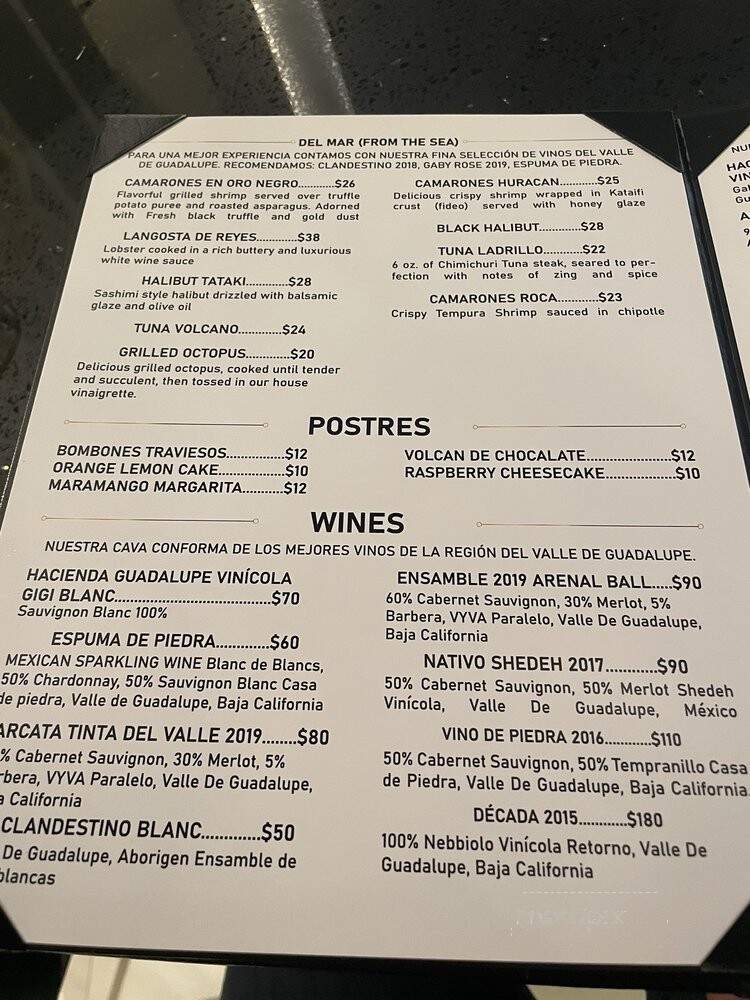 701 Restaurant & Bar - Santa Ana, CA menu_pic