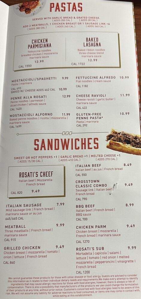 Rosati's Pizza - Overland Park, KS menu_pic