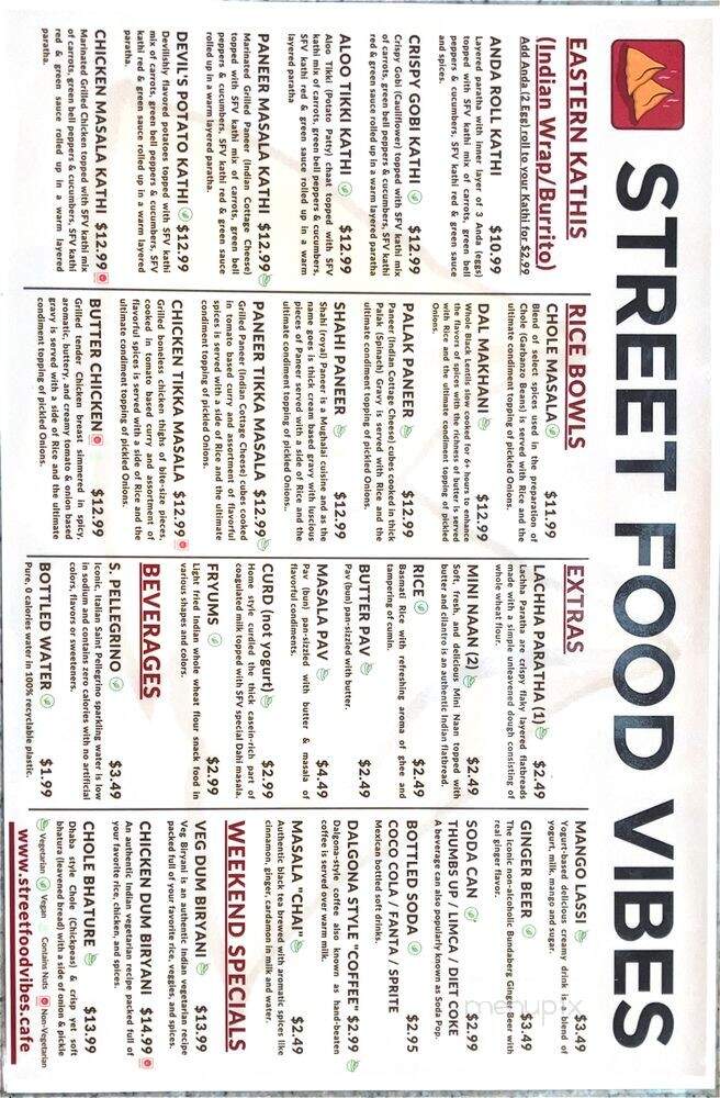 Street Food Vibes - Union City, CA menu_pic