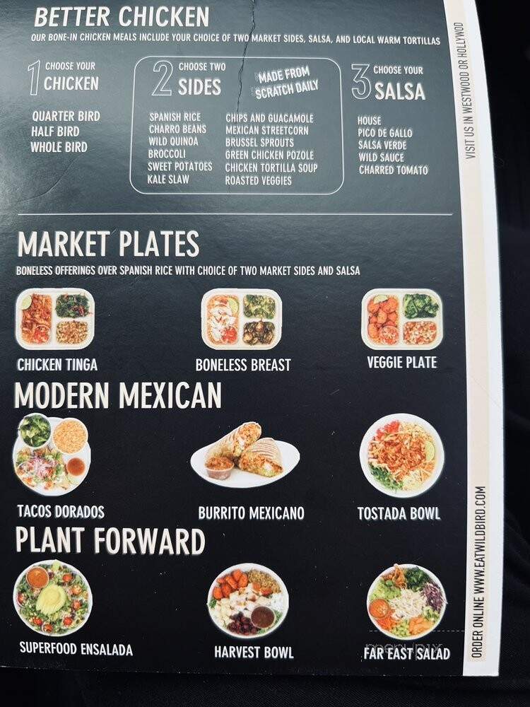 Wildbird - Los Angeles, CA menu_pic