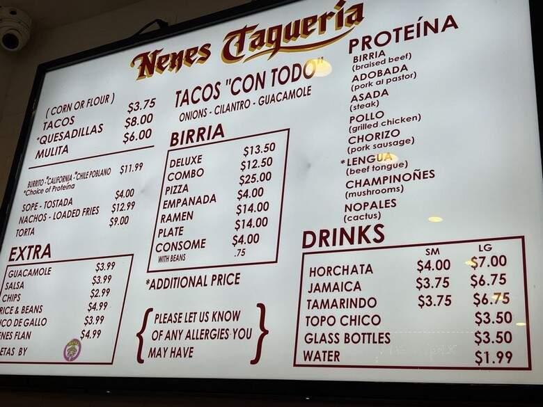 Nenes Taqueria - Brooklyn, NY menu_pic
