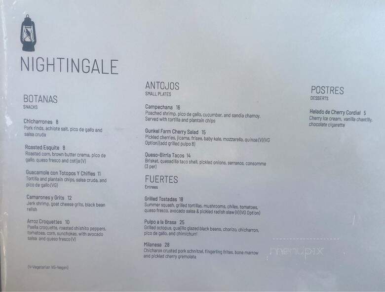 Nightingale - Portland, OR menu_pic