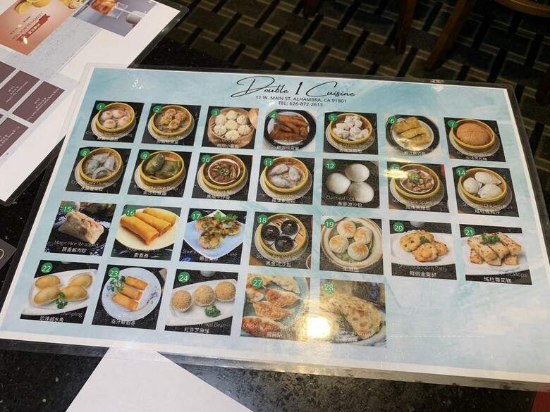 Double 1 Cuisine - Alhambra, CA menu_pic