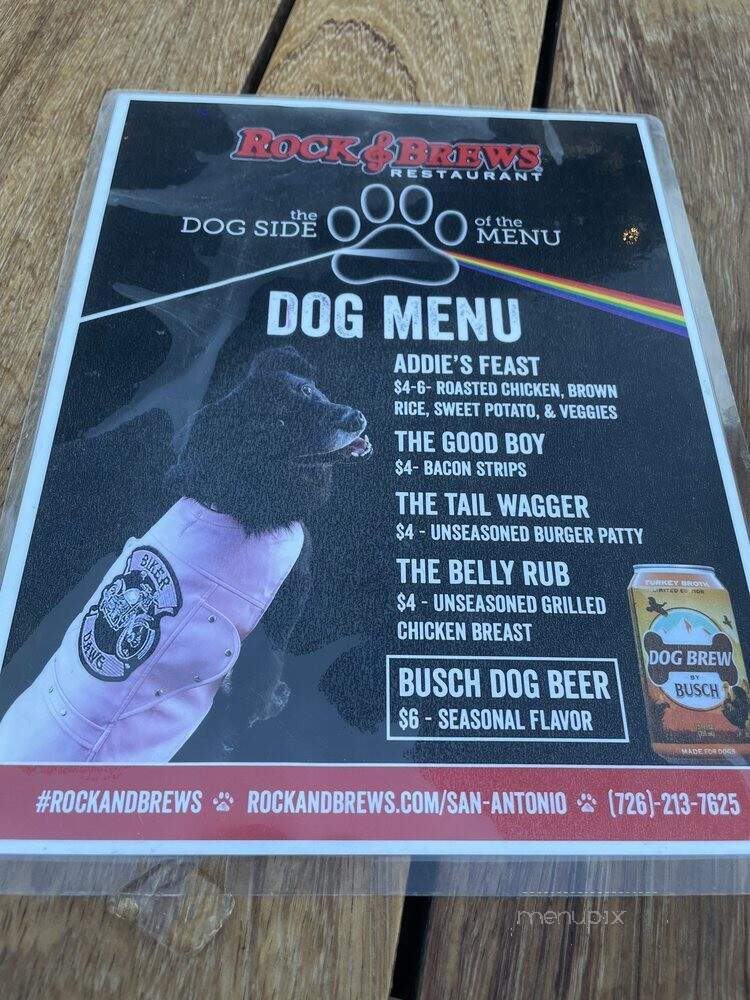 Rock & Brews - San Antonio, TX menu_pic