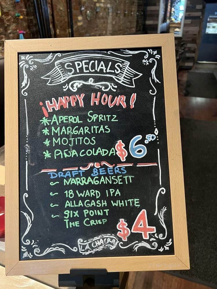 La Chacra - Brooklyn, NY menu_pic