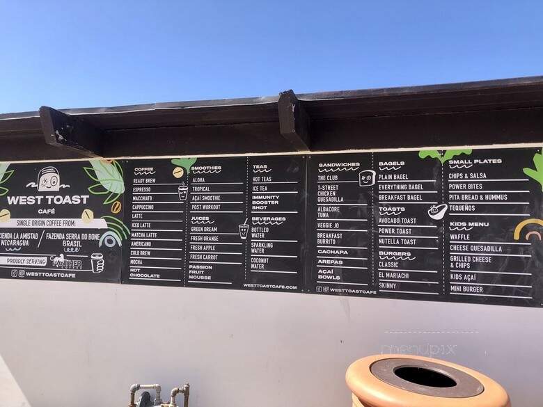 West Toast Cafe - San Clemente, CA menu_pic