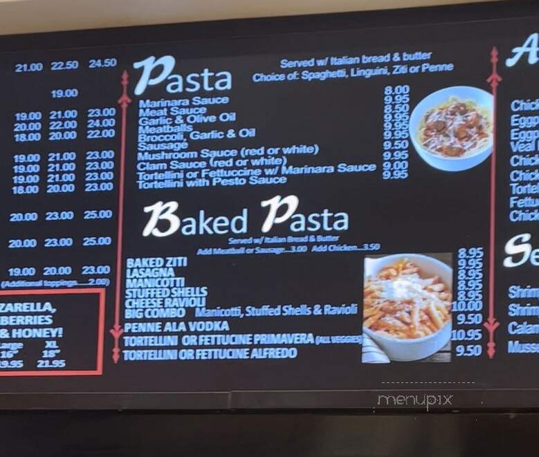 Amore Pizza Cafe - New York, NY menu_pic