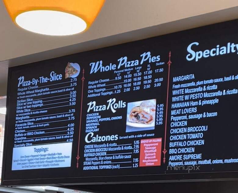 Amore Pizza Cafe - New York, NY menu_pic