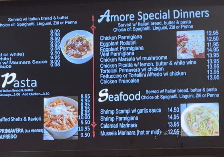 Amore Pizza Cafe - New York, NY menu_pic