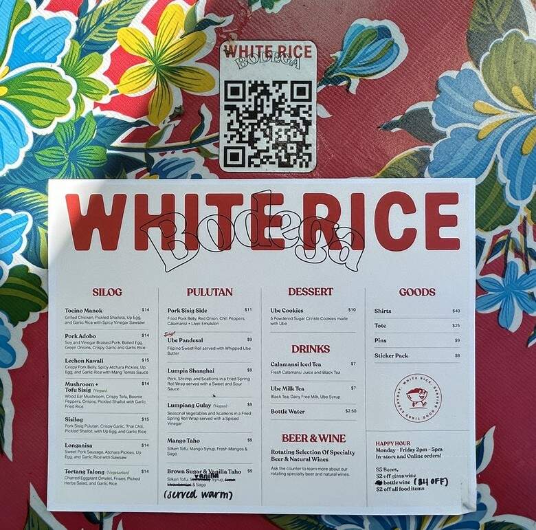 White Rice Bodega - San Diego, CA menu_pic