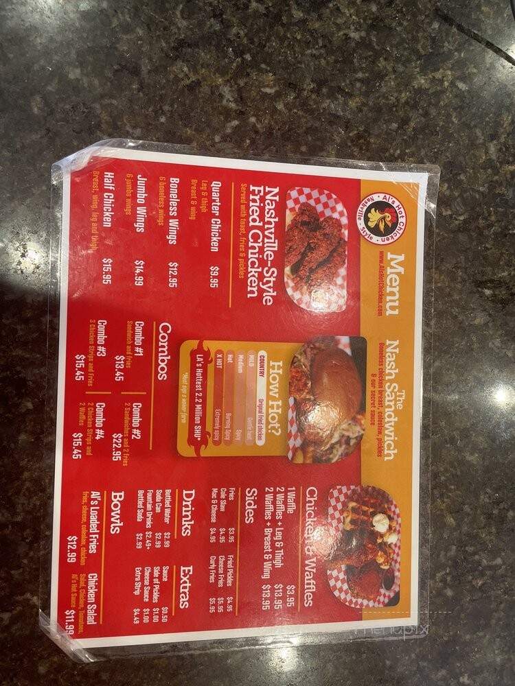 Al's Hot Chicken - El Monte, CA menu_pic