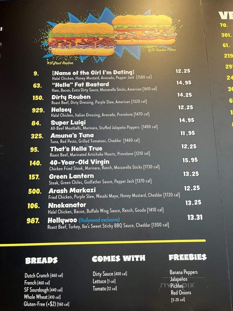Ike's Love & Sandwiches - Hollywood, CA menu_pic