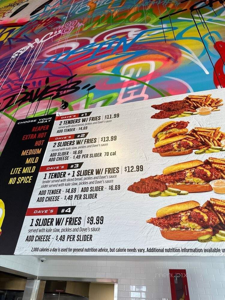 Dave's Hot Chicken - Tustin, CA menu_pic