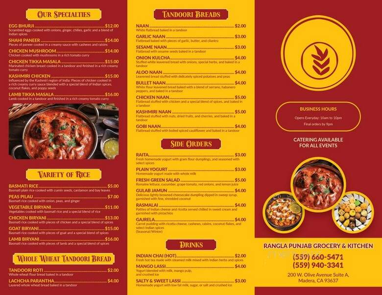 Rangla Punjab Indian Grocery & Kitchen - Madera, CA menu_pic