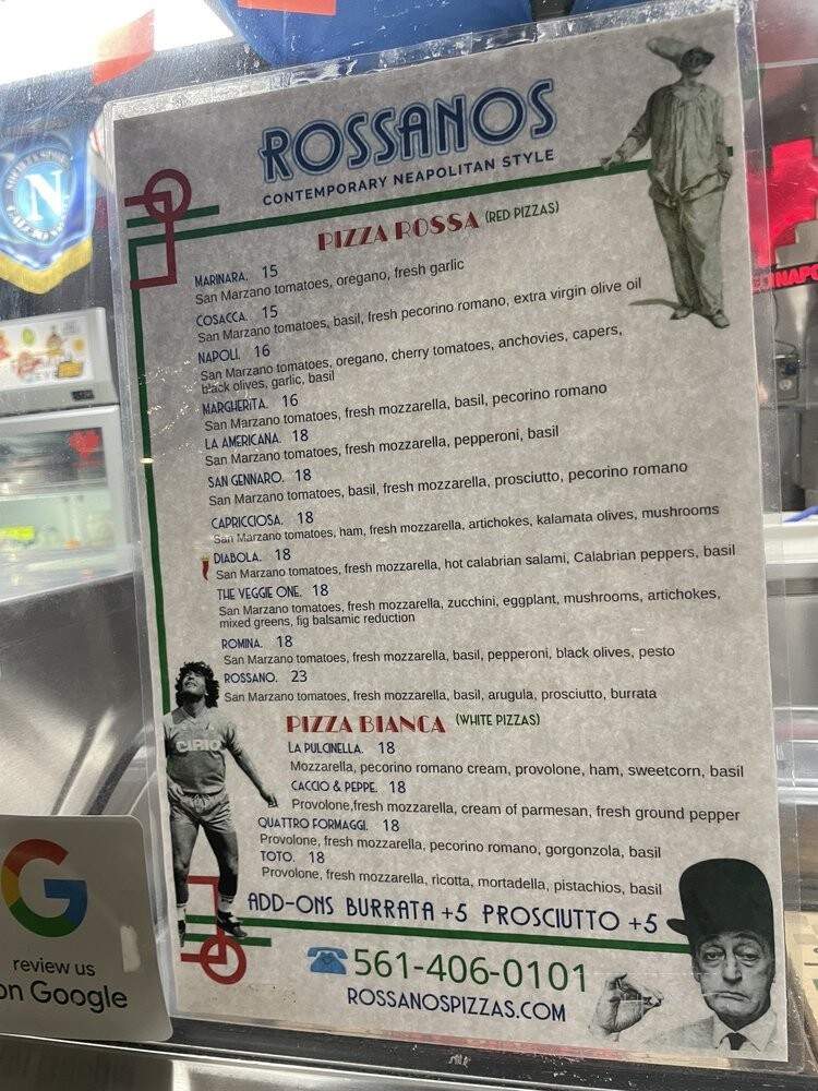 Rossanos - Delray Beach, FL menu_pic