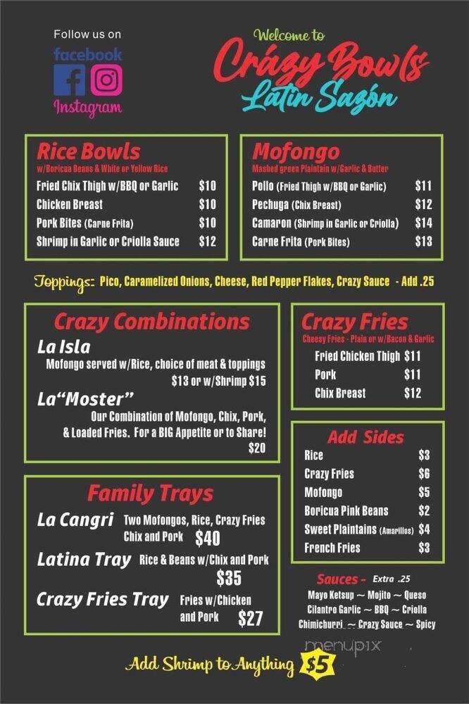 Crazy Bowls Latin Sazon - Auburndale, FL