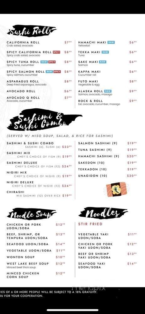 Yummy Sushi - Ripon, CA menu_pic