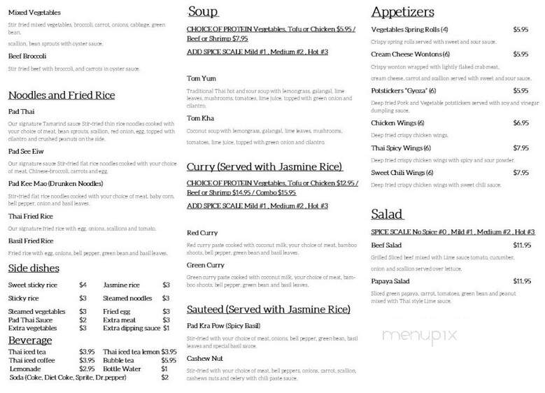 Thai Street Kitchen - Pensacola, FL menu_pic