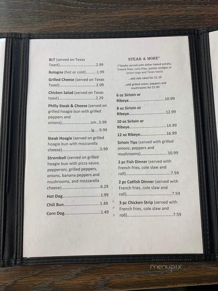 Rail House Grill - Totz, KY menu_pic