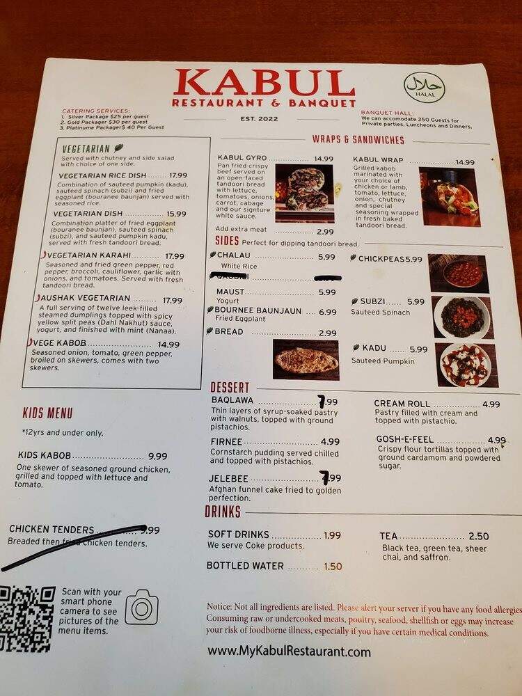 Kabul Restaurant and Cafe - Fredericksburg, VA menu_pic