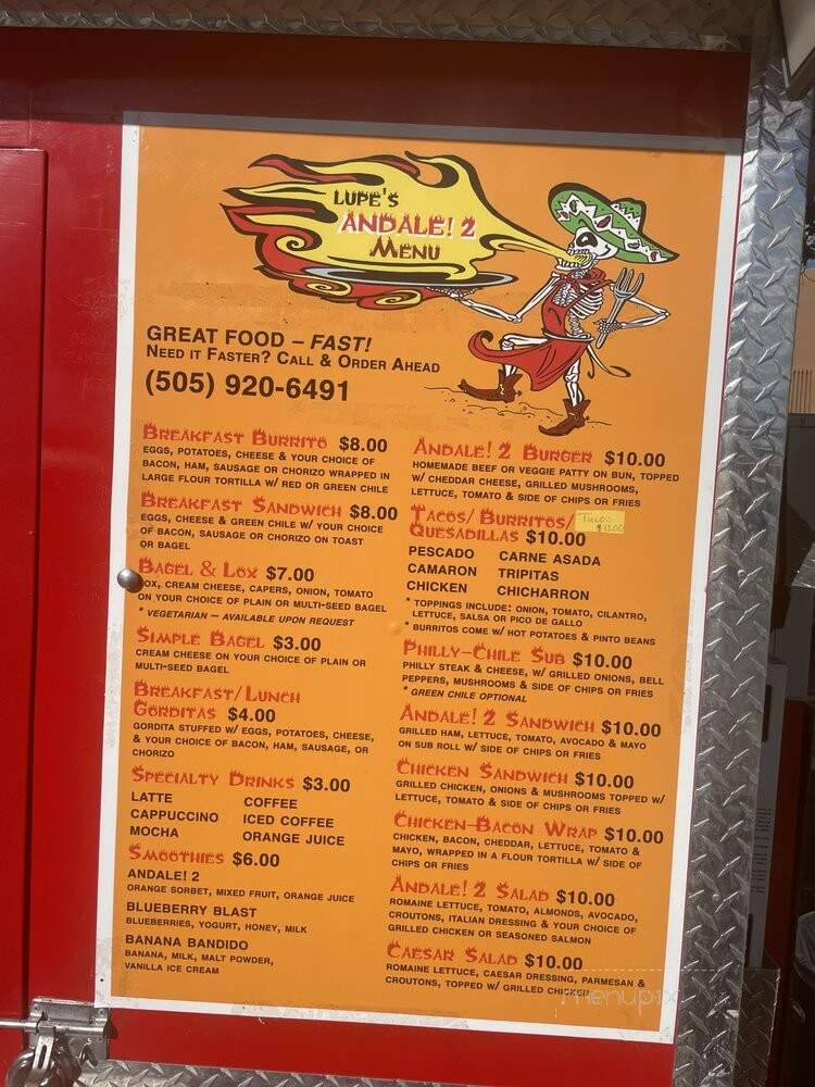 Lupe's Andale 2 - Willard, NM menu_pic