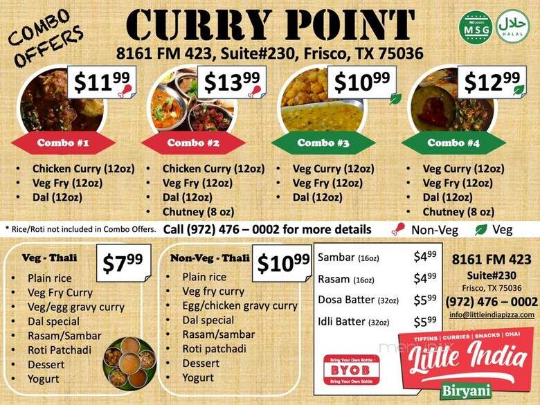 Little India Pizza - Frisco, TX menu_pic