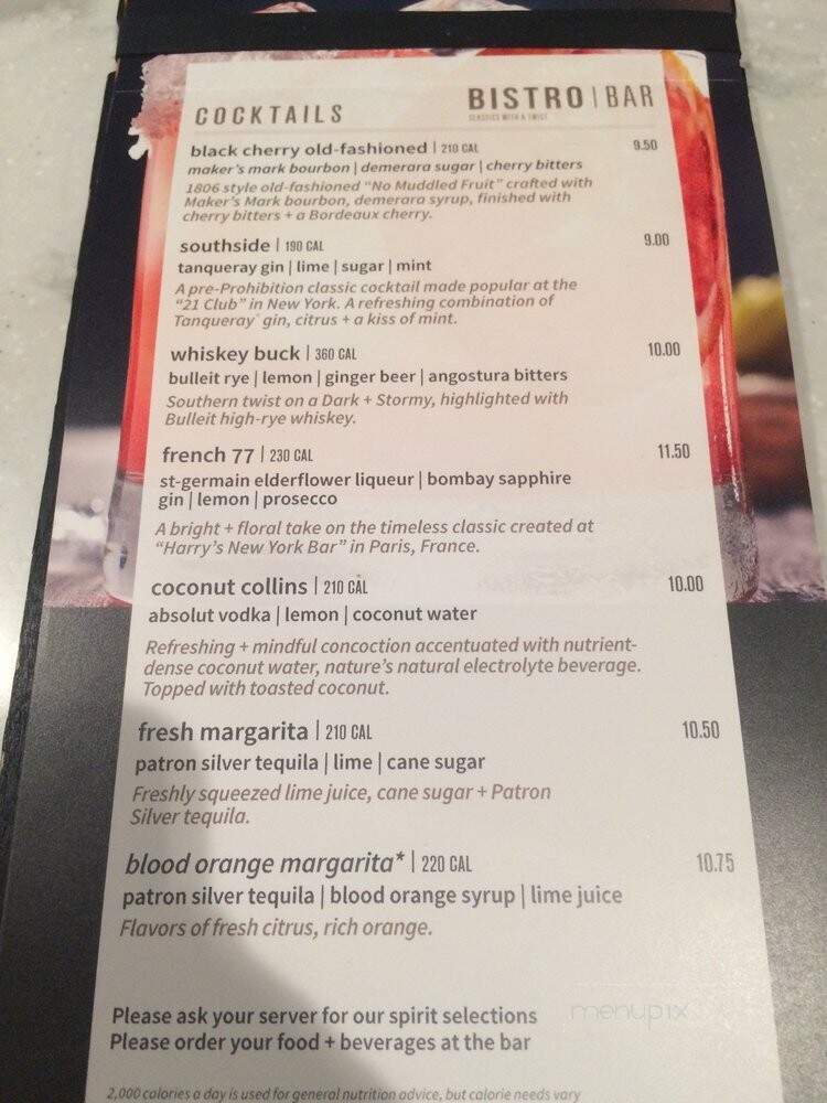 The Bistro Restaurant & Bar - Portland, OR menu_pic