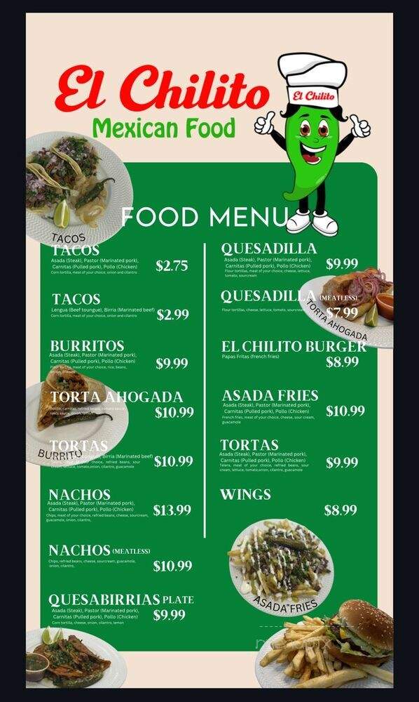 El Chilito Mexican Food - Las Vegas, NV menu_pic
