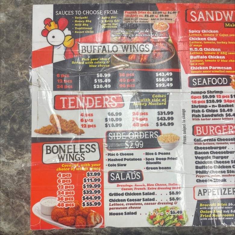 Flamin Kickin Chicken - Morrisville, PA menu_pic