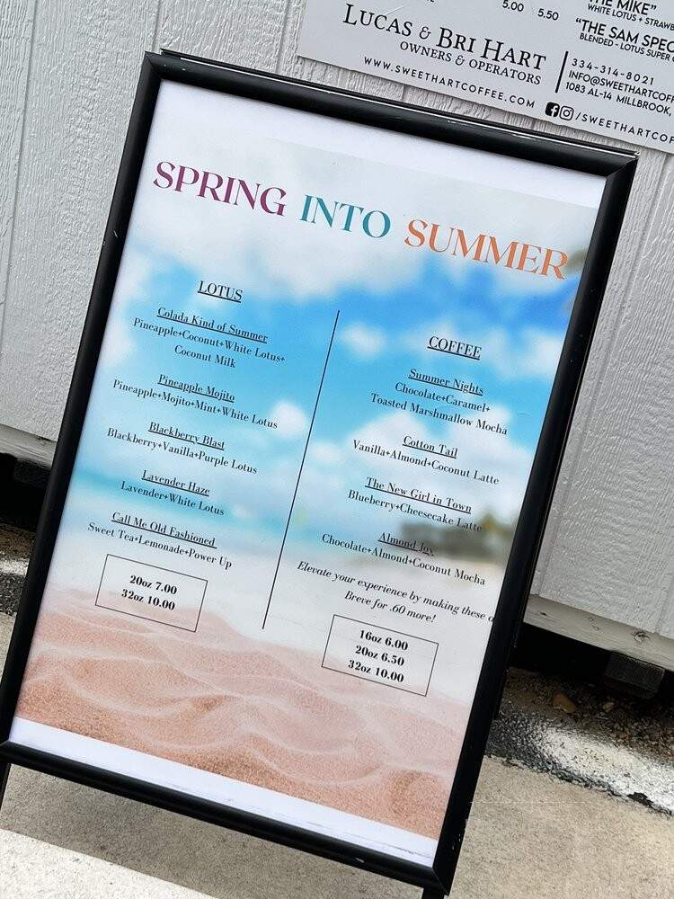 Sweet Hart Coffee - Elmore, AL menu_pic