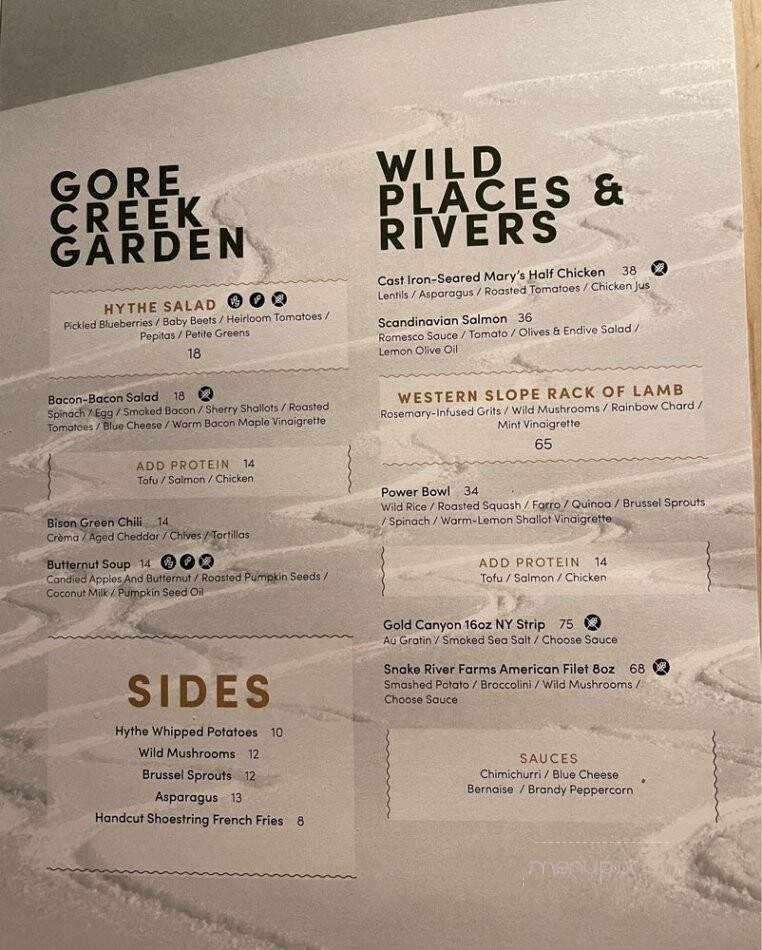 Revel Lounge - Vail, CO menu_pic