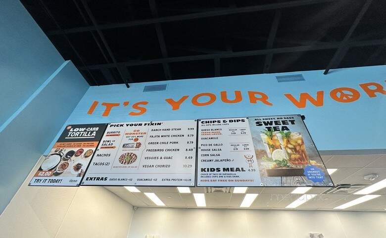 Freebirds World Burrito - Murphy, TX menu_pic