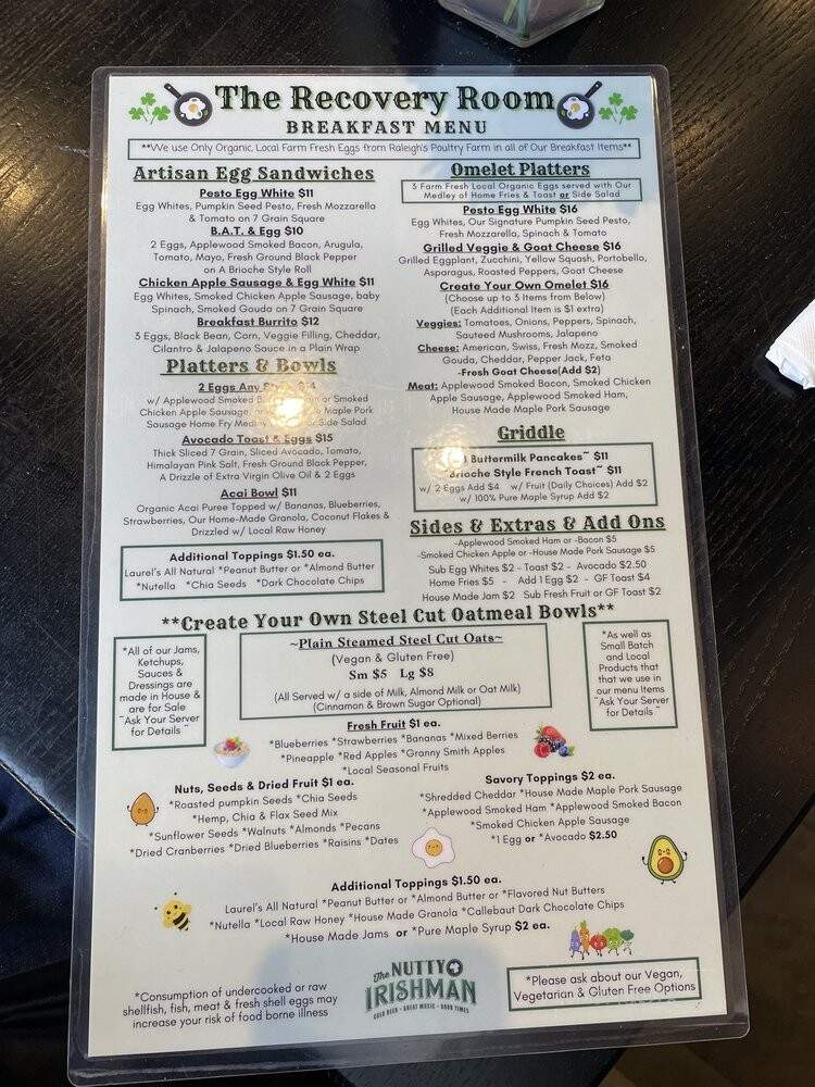 Nutty Recovery Room - Farmingdale, NY menu_pic