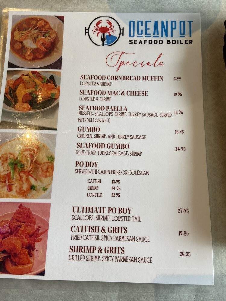 Ocean Pot Seafood Boiler - Marietta, GA menu_pic