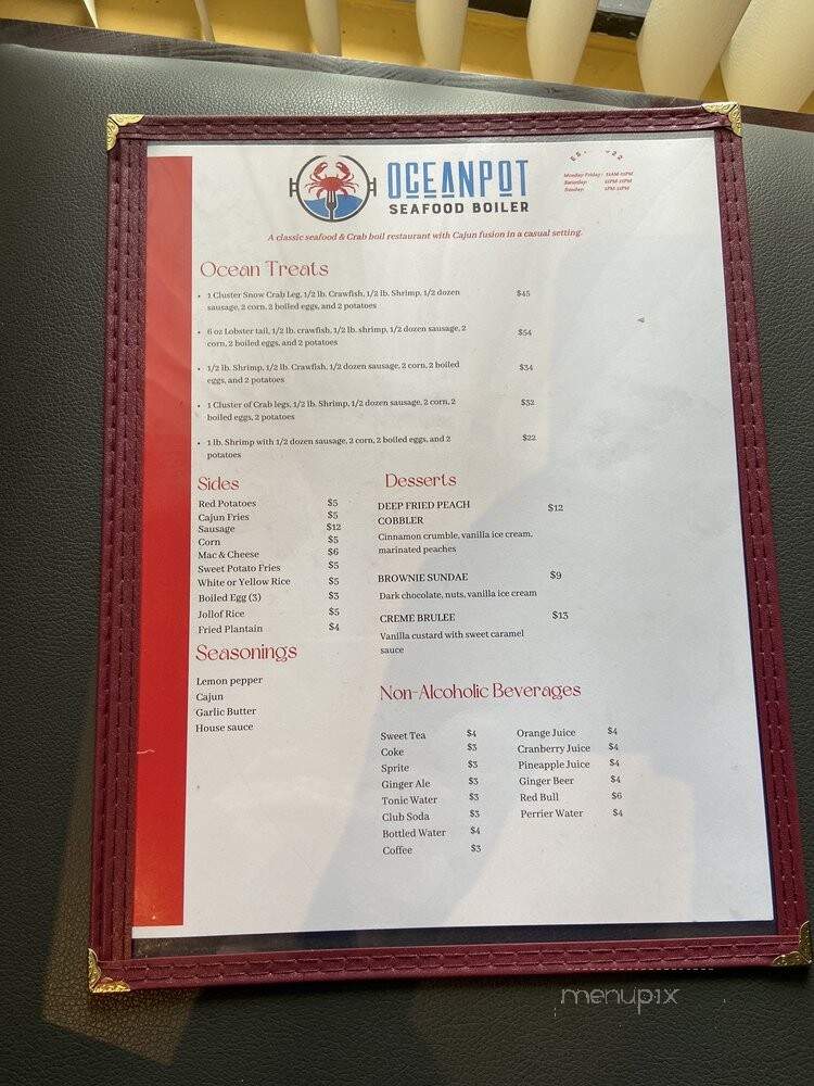 Ocean Pot Seafood Boiler - Marietta, GA menu_pic