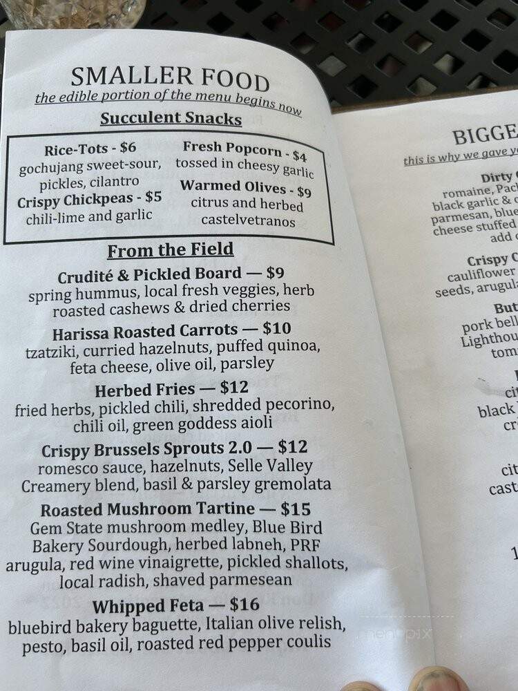The Bank: Barroom & Eatery - Sandpoint, ID menu_pic