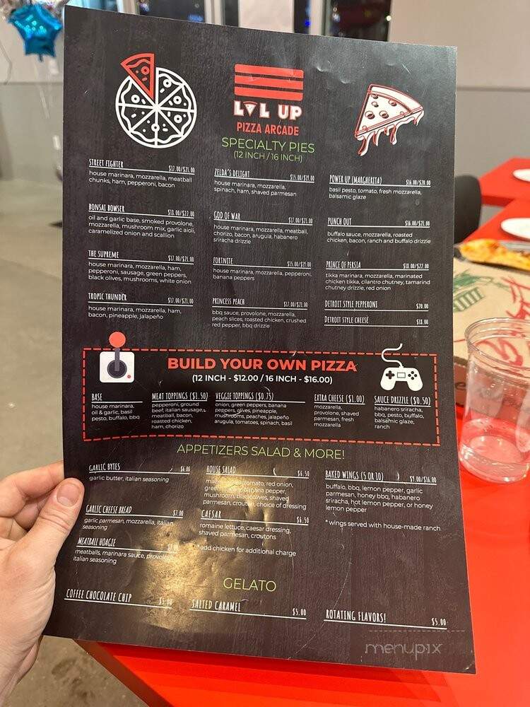LVL Up Pizza Arcade - Pooler, GA menu_pic