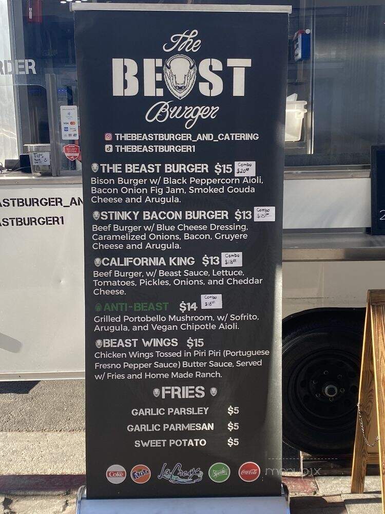 The BEAST Burger - Los Angeles, CA menu_pic