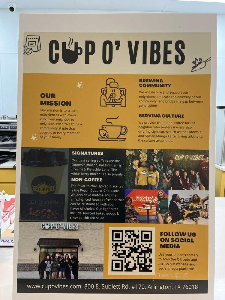 Cup O' Vibes - Arlington, TX menu_pic