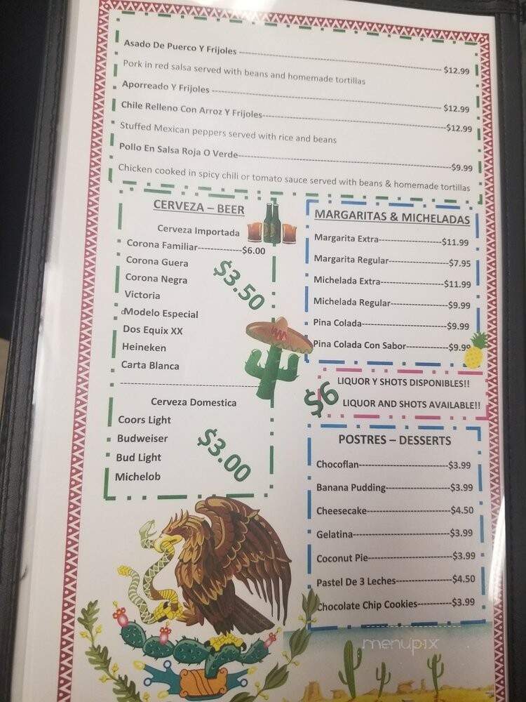 La Cocina de Maria - New Roads, LA menu_pic