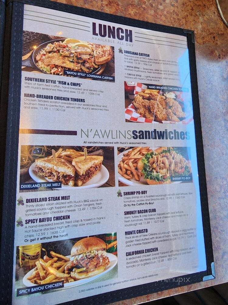 Huckleberry's - Turlock, CA menu_pic