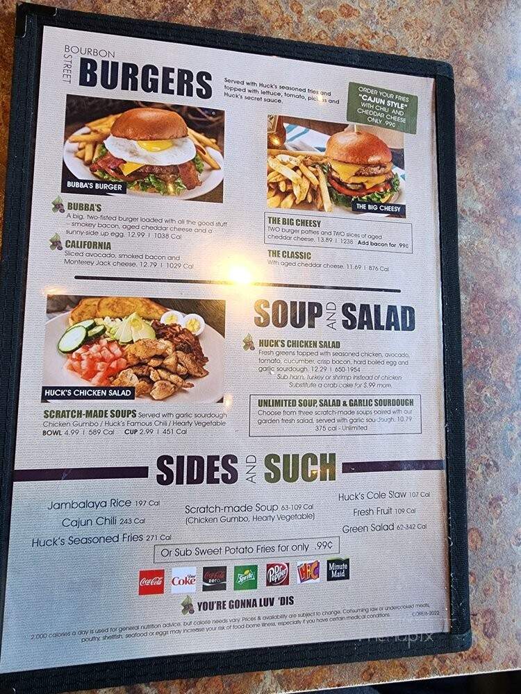 Huckleberry's - Turlock, CA menu_pic