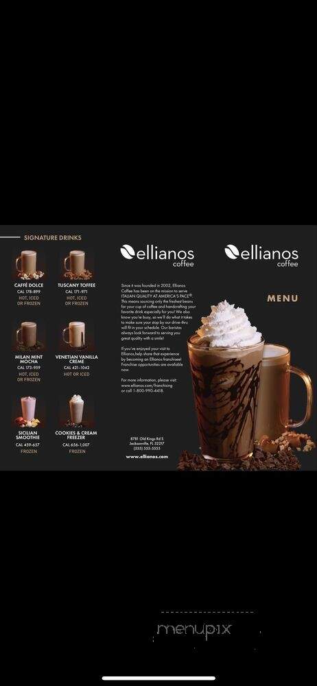 Ellianos Coffee - Jacksonville, FL menu_pic