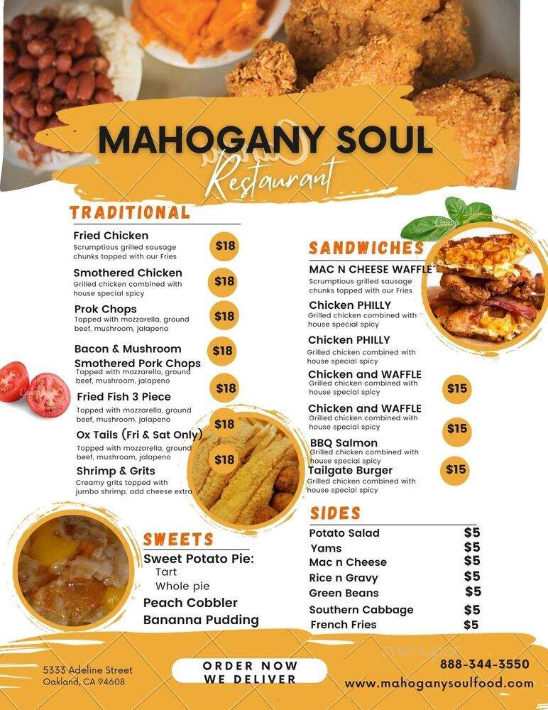 Mahogany Soul Food - Emeryville, CA