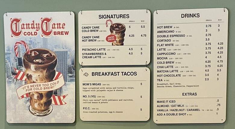 Blank Street Coffee - New York, NY menu_pic