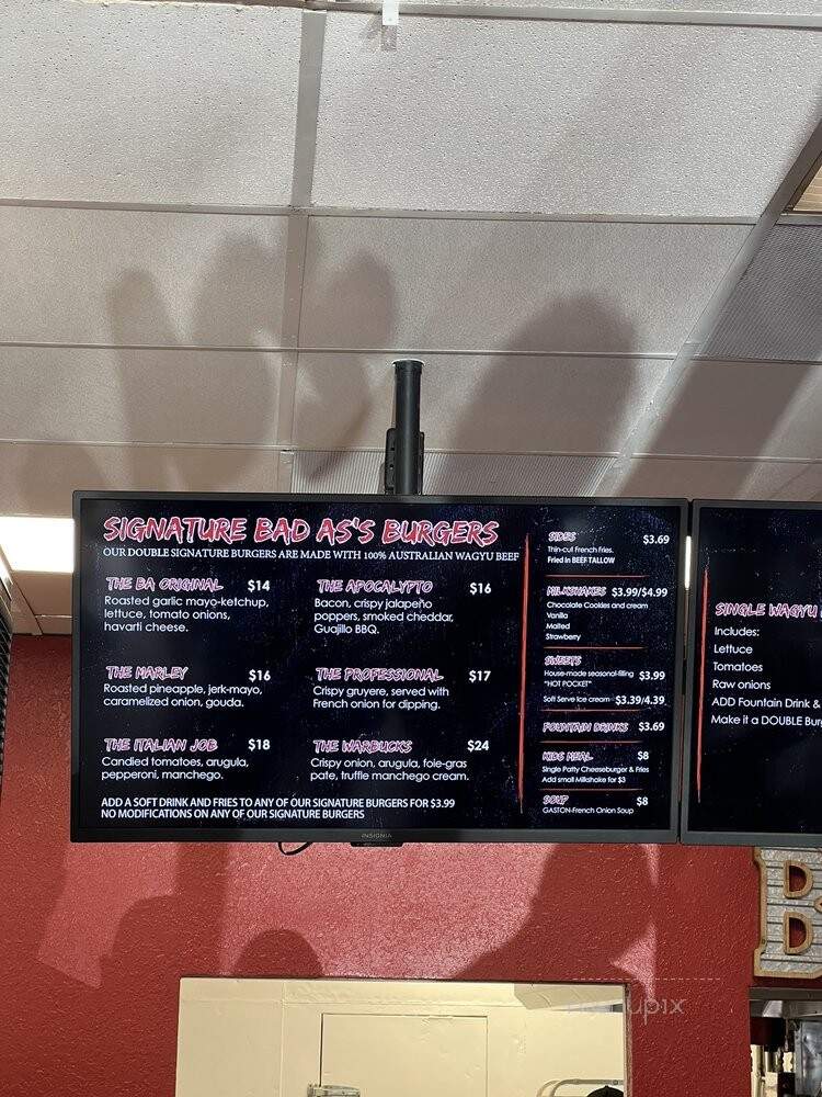 Bad Ass Burgers - Orlando, FL menu_pic