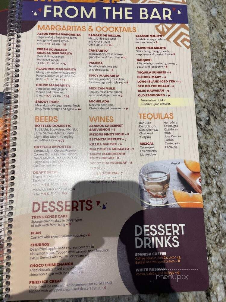 Altos de Jalisco - Ashburn, VA menu_pic